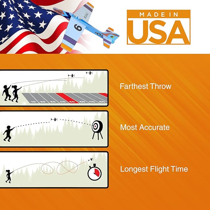 Balsa Wood and Styrofoam Airplane Toys Set | Wooden Airplane Kits | 2 Rubberband Powered Propellor Planes, 2 Balsa Wood Glider Planes, and 6 Foam Model Toy Airplane Kits | Classic Toys for Children