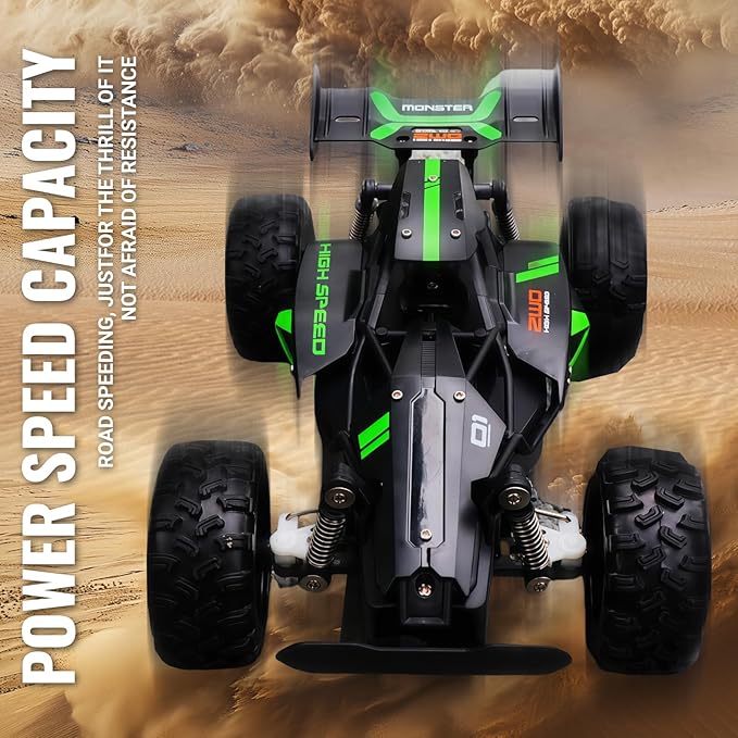 1/18Fast RC Cars for Adults 15+ KM/H，All Terrain High Speed Remote Control Car，with 2.4 GHz Remote Control.Two Rechargeable Batteries Truck for Adults & Kids