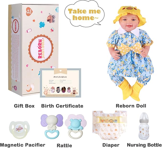 BABESIDE Lifelike Reborn Baby Dolls - Leen 20 Inch Soft Body Realistic-Newborn Smile Baby Boy Doll Poseable Real Life Baby Dolls for Kids Age 3+