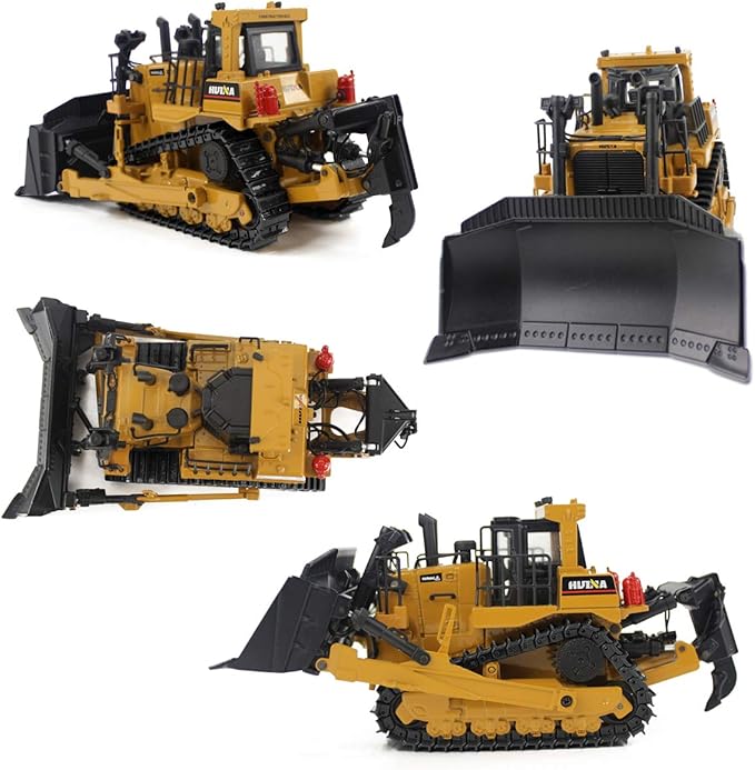 fisca 1/50 Diecast Bulldozer Model Metal Construction Vehicle Toy