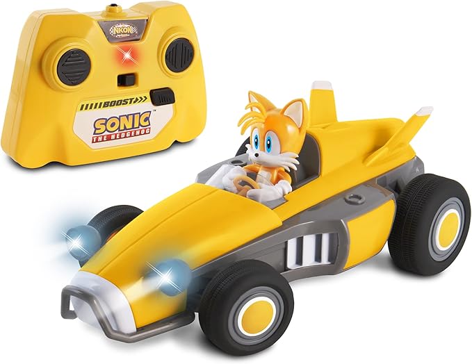 Sonic Racing RC: Tails The Fox - NKOK (603), 2.4GHz Remote Controlled Car with Turbo Boost, Officially Licensed Sega Sonic The Hedgehog, Battery Powered, Ages 6+