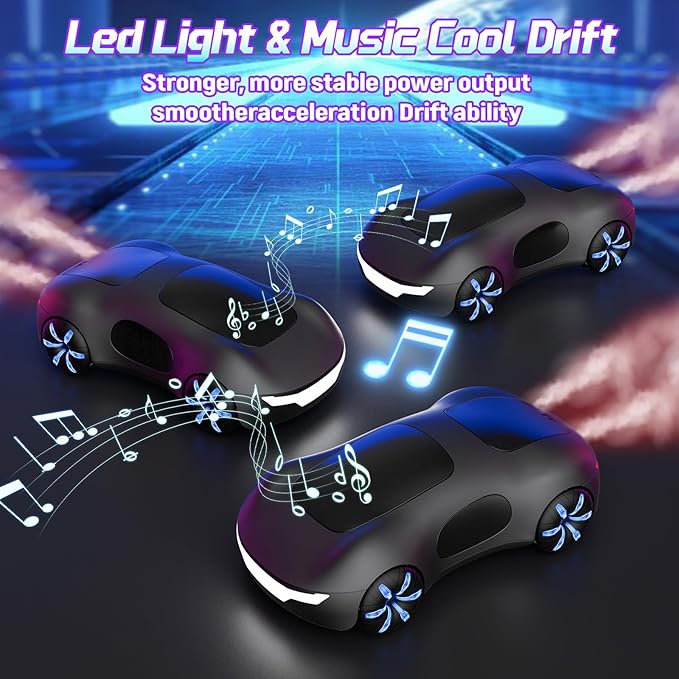 Gesture Sensing Remote Control Car, Drift RC Stunt Car with Light Spray & Sound, 2.4GHz Hobby RC Cars Toy for Kids, 360° Rotate, Birthday Gifts for Boys Girls 4-12 Racing Gifts