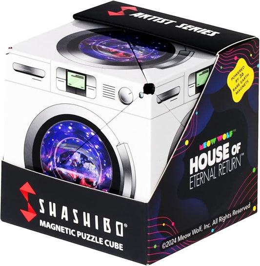 SHASHIBO Meow Wolf Shape Shifting Box - STEM Magnetic Fidget Cube That Transforms Into Over 70 Shapes, Download Fun in Motion Toys Mobile App (Dryer Portal)