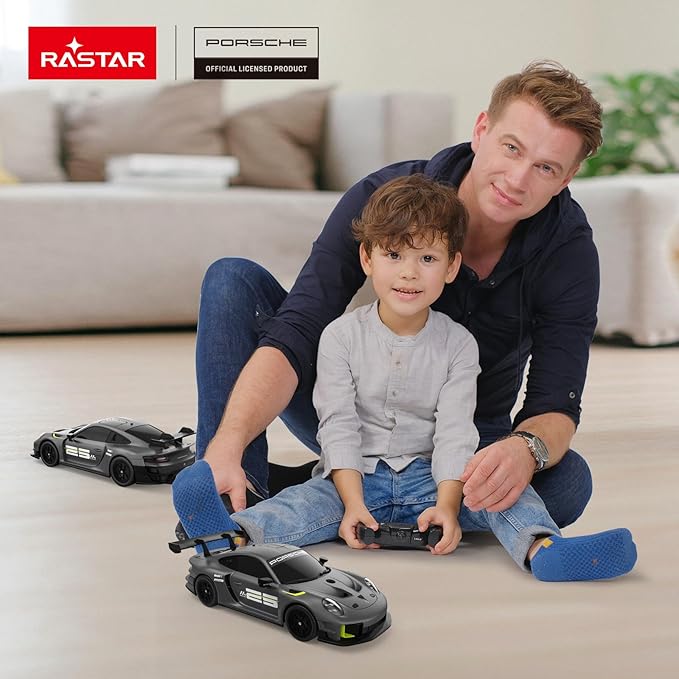 RASTAR Porsche 911 GT2 RS Model Car, 1:24 Scale RC Porsche 911 GT2 RS Clubsport 25 Remote Control Car for for Kids Adults, RC Sports Supercar Grey