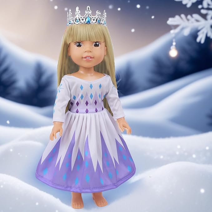 20 PCS Glitter American Girl Clothes, for 14" Baby Doll Clothes and Accessories (14 inch Doll Girl Clothes)