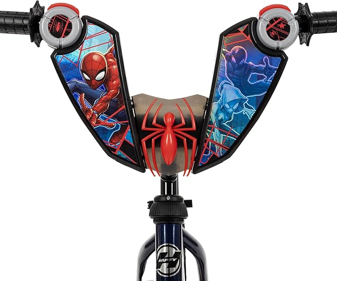 Huffy Disney and Marvel 12/16 Inch Boy's Bike for Kids, Multiple Color Options and Designs Available, Ideal for Ages 3+ Years Old, Removable Training Wheels, Adjustable Seat, Simple Coaster Brake