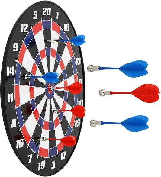 Magnetic Dart Board Game - Darts and Kids Dart Board Set,16 Inch Dart Board with 8 Strong Magnet Darts of 2 Colors,Best Kids Toy Gift Indoor Outdoor Games for Family and Friends