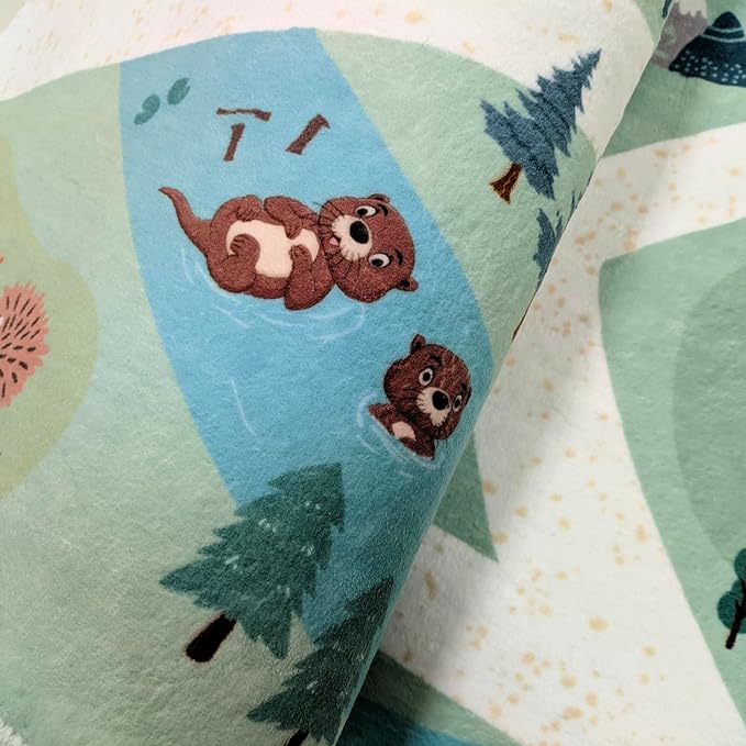Kids Rug Play Mat 5Ft Zoo Animal Bedroom Carpet Forest Animal Playroom Rug for Boys Girls Adventure Playmat Children Area Rug Nonslip Fluffy Area Rug for Kids Room Nursery Decor 3.3'x5', Green