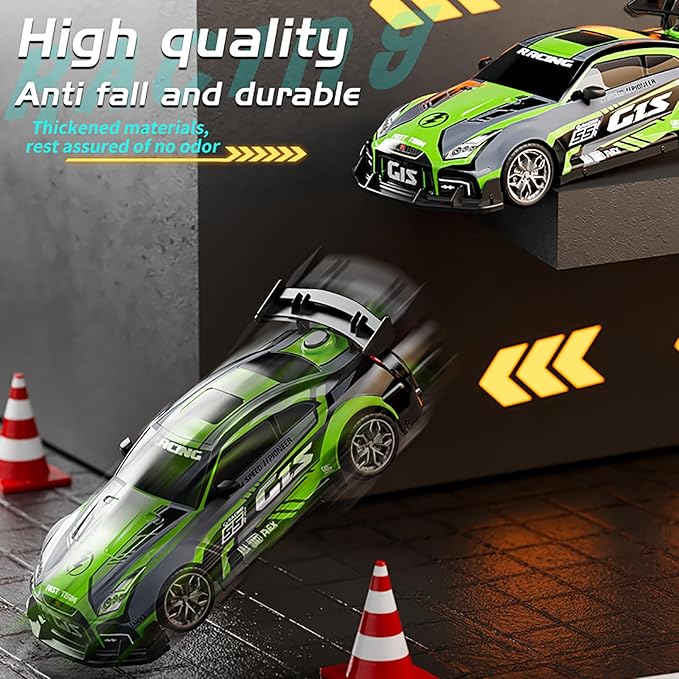 RC Drift Car 2.4GHz 1:16 Scale Remote Control Cars Vehicle with Bodylight &Spray &Music, Remote Control Cars for Kids Boys Girls Age 4-7 8-12 13 14 Year Old, Birthday Ideas