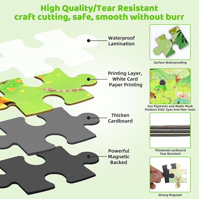 Puzzles for Kids Ages 3-5 60 Pieces Travel Puzzles for Kids Age 4-6 Animal Airplane Car Road Trip Activities Games Toys 3 4 5 6 7 8 Years Old Girls and Boys Gift