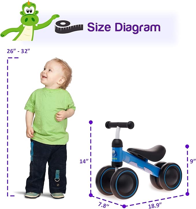 The Original Croco Ultra Lightweight and Sturdy Balance Bike.3 Models for 2, 3, 4, and 5-Year-Old Kids. Unbeatable Features. Toddler Training Bike, No Pedal