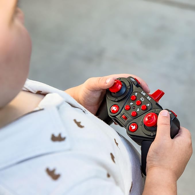 Sunnydaze Stupendous Stunts Kids Remote Control Car - RC Car with Lights, Sounds, Steam for Ages 6+ - 360-Degree Rotation