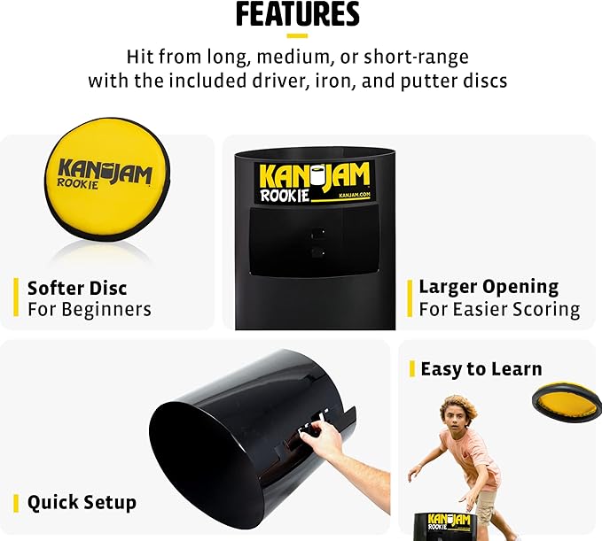 Kan Jam Disc Toss Game - American Made Outdoor Game for The Backyard, Beach, Park, Tailgates - Original, Illuminate, Pro, Travel Edition, and Carry Bag Only