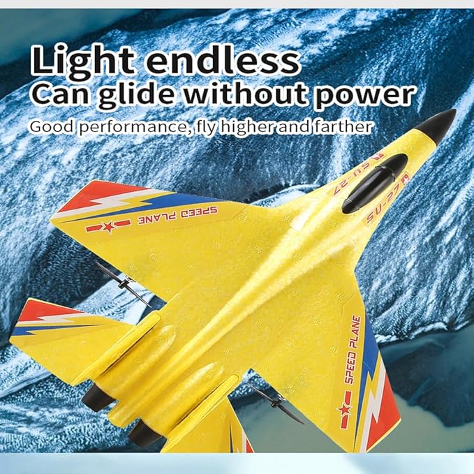 RC Plane,Su-27 Remote Control Airplane,2 Channel 2.4Ghz Remote Control Plane,Comes with 3 Batteries,Air Plane Glider Planes Kids for Boys Girls Adults Beginners