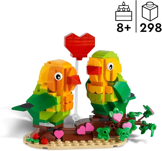 LEGO Valentine Lovebirds Building Toy Set - Fun and Engaging Build for Kids, Girls & Boys, Ages 8+ - Decoration and Gift - 40522