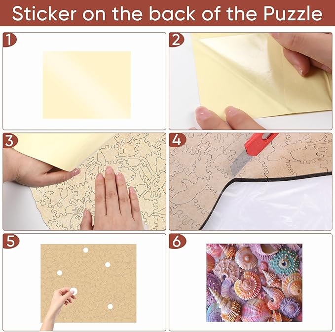 Wooden Puzzles for Adults, Sea Shell Wooden 200 Piece Puzzles for Adults,Unique Shaped Jigsaw Puzzles, Fun Challenge Brain Health Family Game Creative Gift for Friends 11.8 x 9.6in