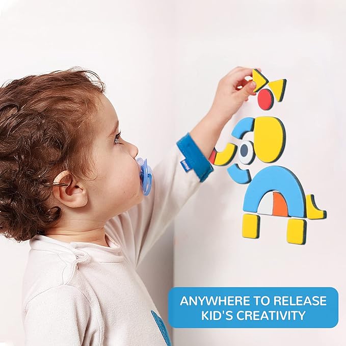 Toi Kids Magnet Toys Magnetic Jigsaw Puzzle Boxes with Game Board for Kids Ages 3-8, Preschool Tabletop Toy for Toddlers, Portable Travel Game, Shape