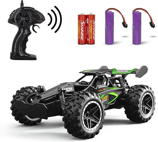 Remote Control Car, RC Cars for boys age 8-12, Toys Cars for boys age 4-7, 1:18 2.4Ghz Monster RC Truck Toys for Girls, Off Road RC Crawler Easter Basket Stuffers Gift Idea for Kids(Black green)
