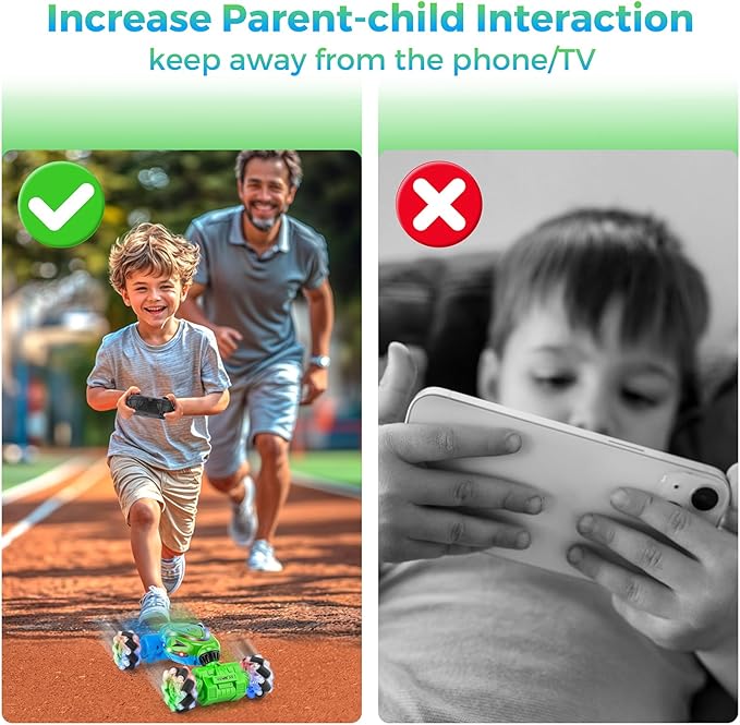 Gesture Sensing RC Stunt Car Toys for Boys 6-12, Cool 4WD Hand Remote Control Cars with Light & Music, 2.4Ghz Transform 360° Rotation Off-Road Drift Car for Kids Age 7 8 9 10 11 yr Boy Gifts