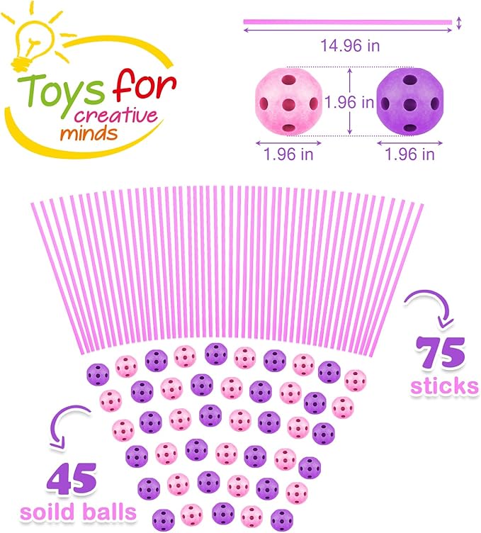 Kids Fort Building Kit 120 Pieces Construction STEM Toys for 5 6 7 8 9 10 11 12 Years Old Boys and Girls Ultimate Forts Builder Gift Build DIY Educational Learning Toy for Indoor Outdoor(Purple+Pink)