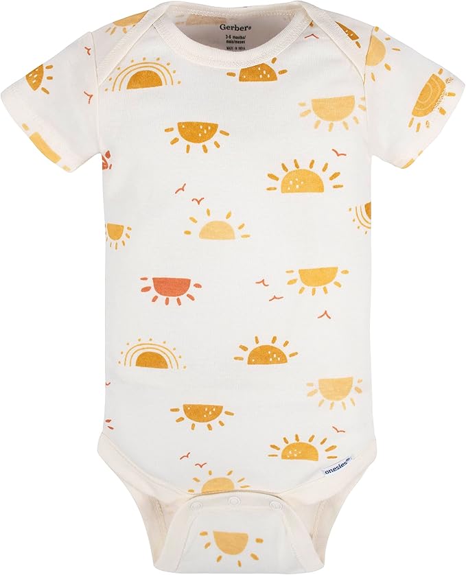 Gerber Baby Girls' 5-Pack Short Sleeve Variety Onesies Bodysuits