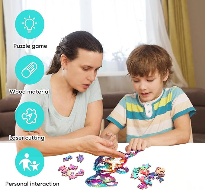 Wooden Puzzle for Adults, Ninja Turtle Wooden Jigsaw Puzzles(7.5 * 15.2in-200pcs), Beautiful Wooden Puzzle with Box Birthday Gifts for Adults and Kids Family Game