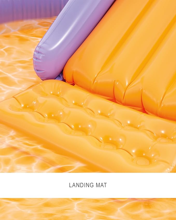 INTEX 56139EP Dino Park Inflatable Kiddie Pool: Inflatable Kids Pool with Water Sprayer and Slide – Splash Pad – 79" x 62" x 27" – Ages 3+