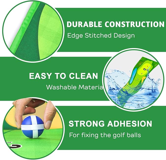 TOY Life Chipping Golf Game Mat Indoor Outdoor Games for Adults and Family Kids Outdoor Play Equipment Stick Chip Game Indoor Golf Set Backyard Games Outdoor Toys for Kids