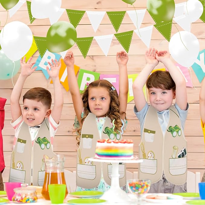 Panitay 12 Pcs Kids Community Helper Dress up Vest, Boy & Girl Career Cosplay Party Costume for Toddlers Occupation Role Play