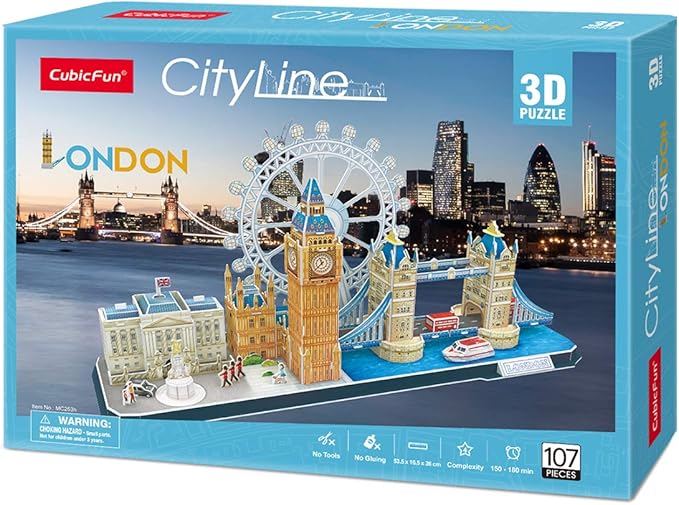 CubicFun 3D Puzzles for Kids Ages 8-10 - London City STEM Projects Arts Crafts for Girls Ages 8-12 - 3D Puzzle Birthday Gifts for 8 Year Old Girls, Birthday Toys