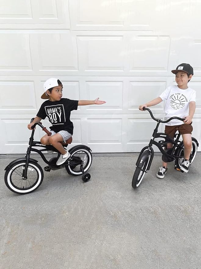 JOYSTAR 12 14 16 Inch Kids Cruiser Bike for Ages 2-7 Years Old Girls & Boys, Children's Bicycle with Training Wheels, Coaster Brake, Fenders & Adjustable Seat