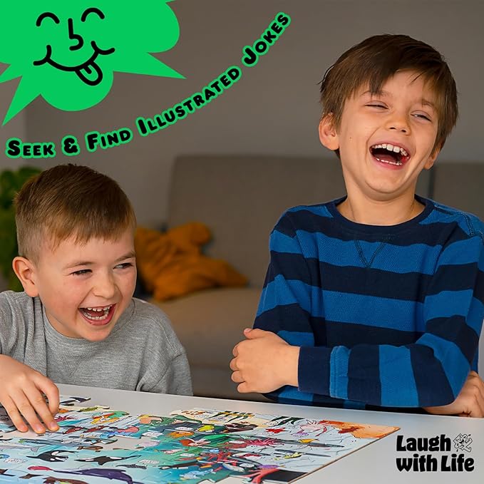 72 Piece Under The Sea Joke Floor Puzzle for Kids – Fun Educational Puzzle with a Joke on The Back of Every Piece – Made in USA – Perfect for Ages 6+, XL Puzzle Size Assembled 24" x 36"