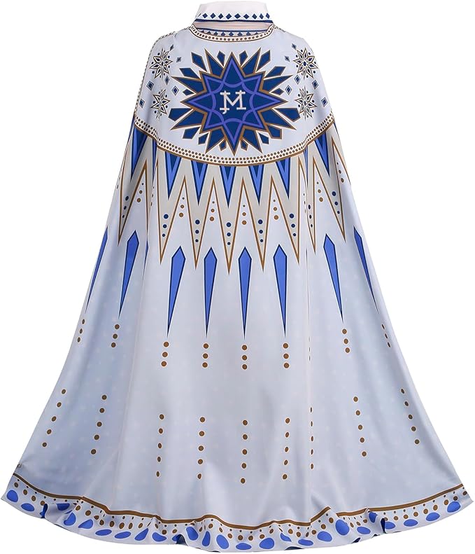 Wish Amaya Queen Costume for Girls Dress up Cosplay Costume Halloween Outfits with Necklace