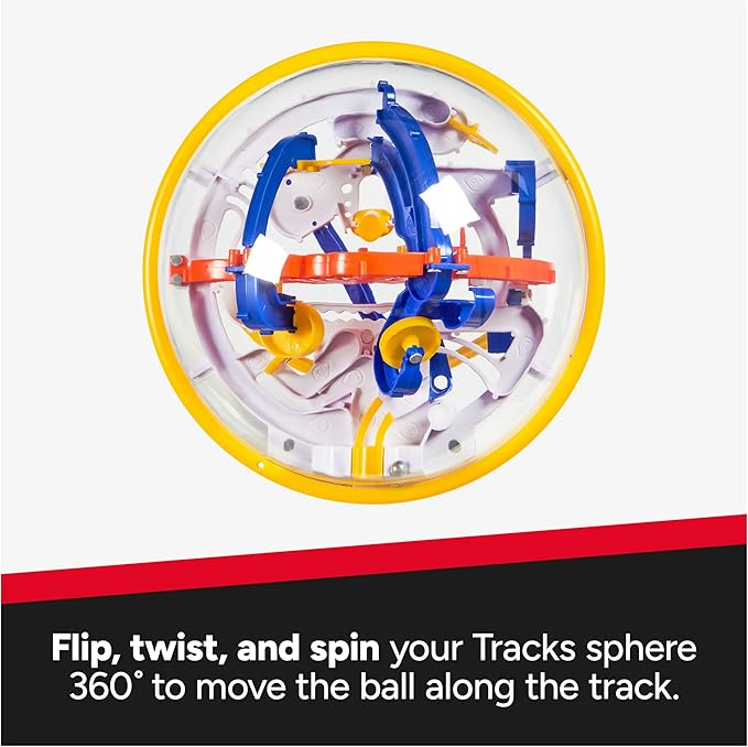 Rubik’s Cube, Rubik’s Tracks 100 3D Gravity Maze & 3D Puzzle Game with 100 Obstacles, Challenging Problem-Solving Brain Teaser, Fidget Toy & Sensory Puzzle for Adults, Teens & Kids, for Ages 8 & Up