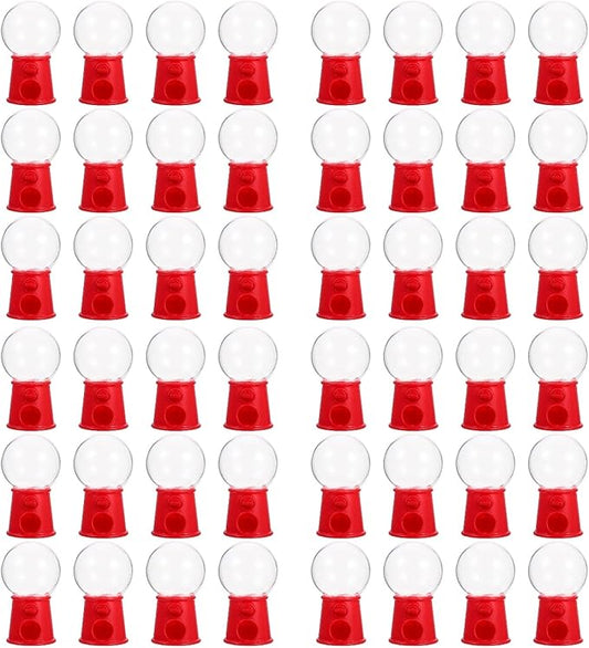 Amosfun 48pcs Mini Gumball Machines Christmas Party Supply Charming Candy Dispenser Creative Wedding Decorations