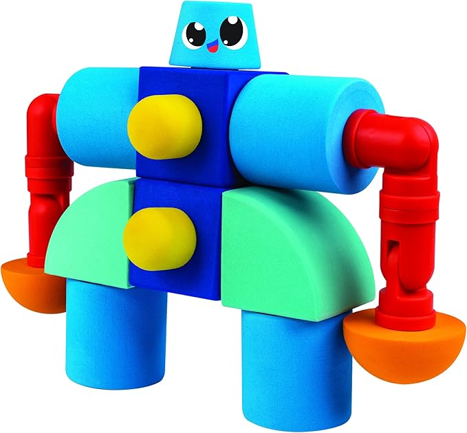 Magnetic Foam Blocks – STEM Preschool Toys for Children, Toddlers, Boys and Girls, The Ultimate Bath Toy – Castle Set, Bath Building Blocks, Engineering Toys for Kids 3-7