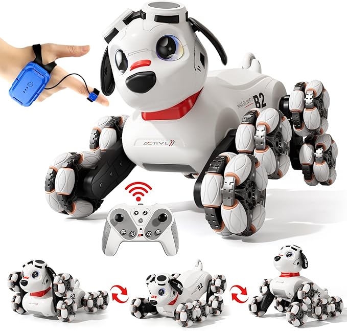 8WD Gesture Sensing Stunt Robot Dog RC Car Toys for Ages 8-13 Boys| Robot Toys for 8 9 10 11 12 13 Year Old Kids Birthday Gift, Outdoor & Indoor