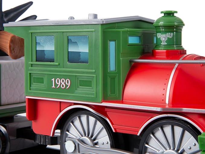 Lionel Battery-Operated Christmas Vacation Toy Train Set with Locomotive, Train Cars, Track & Remote with Authentic Train Sounds, & Lights for Kids 4+