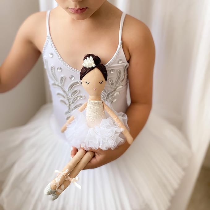 MON AMI Katrina The Ballerina Stuffed Doll - 15”, Plush Ballerina Doll for Girls, Use as Toy or Room Decor for Kids of All Ages