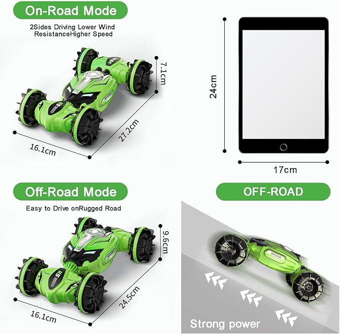 Amphibious Remote Control Car Boat - 4WD Gesture RC Stunt Car 2.4 GHz Transforms Waterproof Vehicle Toys for 5-12 Year Old All Terrain Water Beach Pool Summer Fun Toys for Kids Ages 8-12 Boys