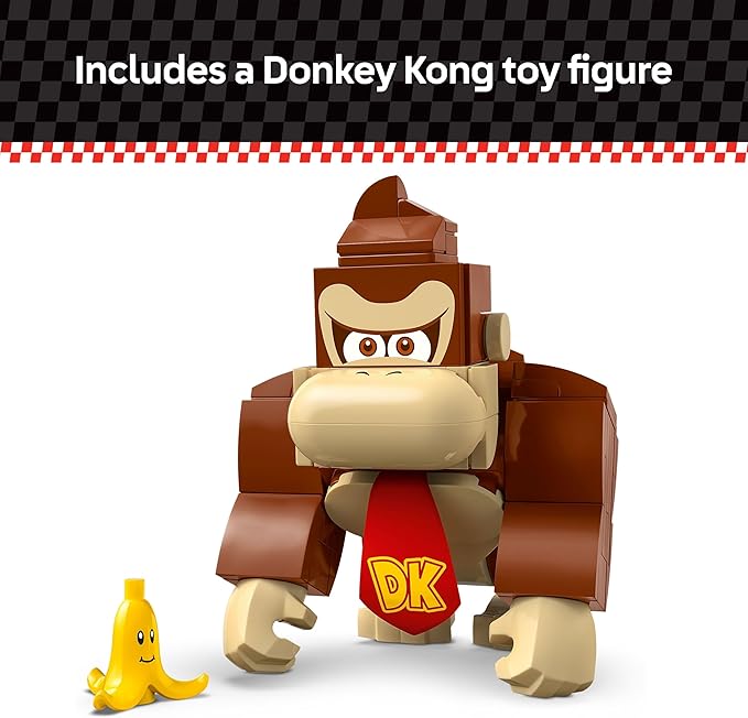 LEGO Super Mario: Mario Kart Donkey Kong & DK Jumbo - Collectible Toy Building Set for Kids, Boys and Girls, Ages 8+ - Nintendo Donkey Kong and Mario Kart Toy for Fans - Gift Idea - 72033