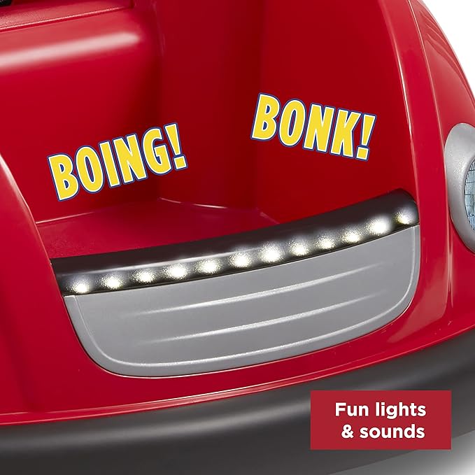 Radio Flyer 6V Battery Powered Bumper Car, Electric Ride On with Remote, Toddler Ride On Toy for Ages 1.5+ Years