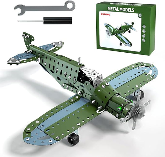 Model Airplane STEM Building Projects Toys - DIY Building STEM Projects Toys for Kids Boys Girls Ages 8-12-16, Assembly Science Kit Model Plane Birthday Gift Toys for Kids Boys 8 9 10 11 12 Years Old