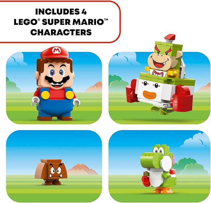 LEGO Super Mario Adventures with Interactive Mario, Bowser Jr.’s Clown Car Playset Vehicle, Yoshi Toy, Mario Playset, Nintendo Toy Gift for Boys, Girls and Gamers Ages 6 and Up, 71439