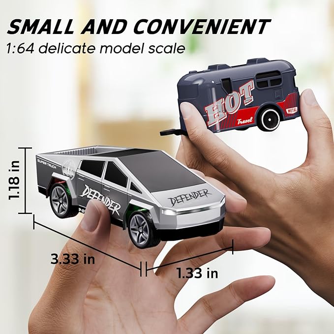 RC Car 1:64 Remote Control Car Model Remote Control Car with 2.4GHz Three-Speed Control Mode
