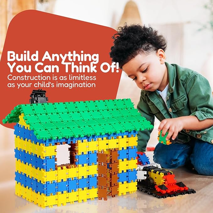 Beblox Building Blocks for Kids - 250-Piece Connecting Tiles Set - Interlocking Building Blocks for Kids, STEM Toys Kit, Fun & Educational Gifts for Boys & Girls, Preschool Learning Activities Ages 4+