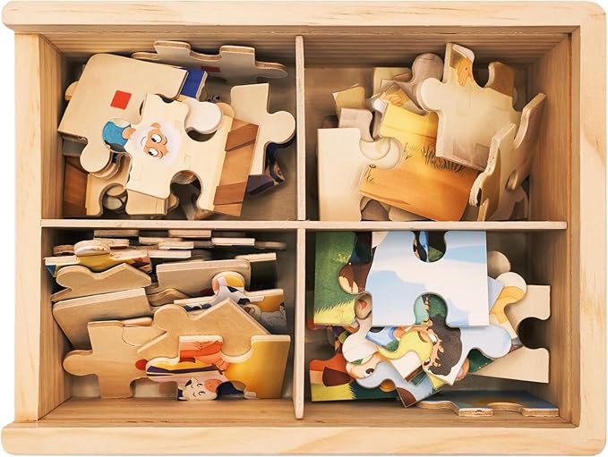 Bible Puzzles for Kids Ages 4-6 | Wooden Puzzles (15 pcs Each) | Christian Gifts for Children | Preschool Graduation Gifts | Nativity Christmas Decoration | Last Supper (New Testament)
