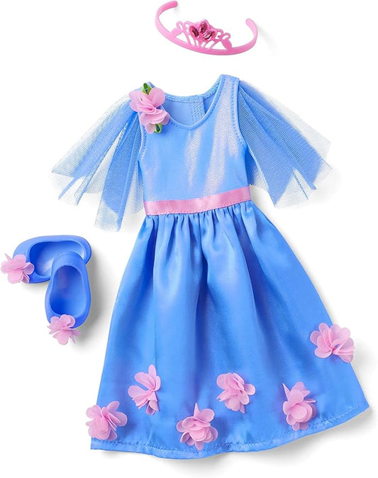 American Girl WellieWishers 14.5-inch Doll Princess in Bloom Outfit with Matching Shoes and Pink Tiara, For Ages 4+