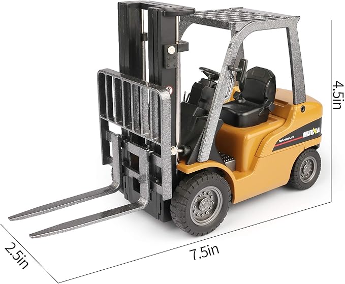 duturpo 1/50 Scale Diecast Forklift Truck Toys, High Detail Metal Construction Vehicles Model Toy for Kids (Forklift)