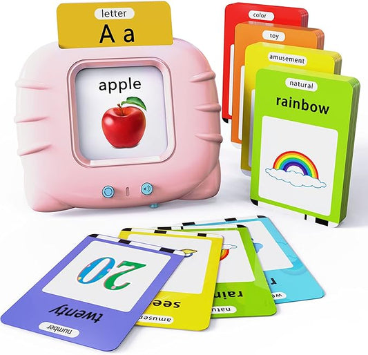 Lapare Audible Educational Toy with Music for Toddlers Age 1 2 3 4 5, 252 Sight Words Flash Cards Kindergarten Toy for Girls to Learn Alphabet Number Color Shapes and More